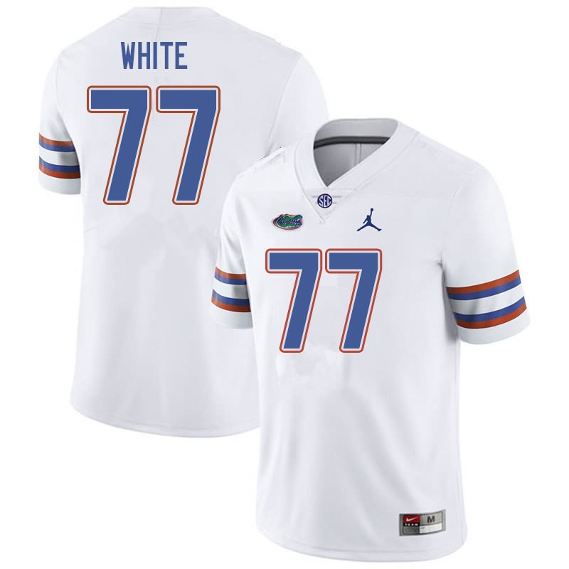 NCAA Florida Gators Ethan White Men's #77 Jordan Brand White Stitched Authentic College Football Jersey AEI2164XA